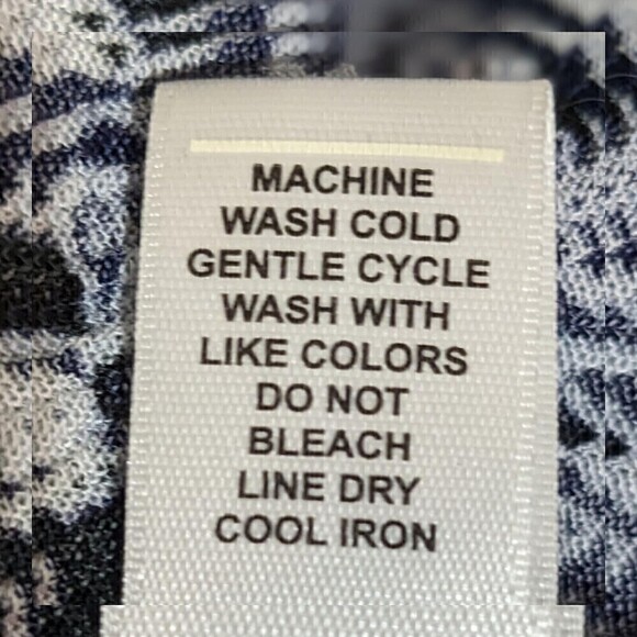 Cato Tunic Womens Medium Blue Geometric‎ Print 3/4 Sleeve - Picture 11 of 12